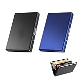 UYVPAER Kartenetui Kreditkarten, 2 Stück RFID Blocking Kreditkartenhülle Kreditkarten Aus Aluminium, Visitenkarten Etuis 6 Fächer, RFID & NFC Schutz Kreditkartenetui Für Damen, Herren