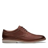 Clarks Herren Atticus Ltlace Oxford, Dark Tan Lea, 46 EU