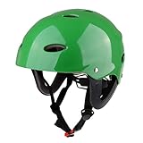 BDJXOZYH Wassersport Wakeboard Kajak Kanu Sicherheitshelm mit Ohrenschutz Grün S