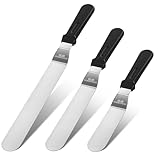 G.a HOMEFAVOR Konditor Torten Winkelpalette Set, 10'' Streichmesser, 8'' Tortenmesser, 6'' Glasurmesser, Professionelle Kuchen Dekorieren Werkzeuge