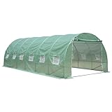 Zelsius Foliengewächshaus (L) 400 x (B) 200 x (H) 200 cm | stabiles Tomatengewächshaus, Folienzelt, Gewächshaus für Garten | Tomatenhaus, Folien Treibhaus, Pflanzenzelt, Frühbeet
