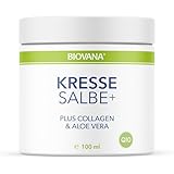 BIOVANA Kressesalbe Plus – Altersflecken Creme/Gesichtscreme (1 Flasche - 100 ml) – Kresse Salbe Kresse Creme Kresse Salbe Gesicht Anti Falten Creme (1x)