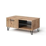 Vicco Couchtisch Amber, Eiche Wotan, 90 x 50 cm