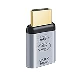 Hsupez USB C auf HDMI Adapter 4K@60Hz, Type-C Buchse auf HDMI Stecker Konverter, Kompatibel mit MacBook, iPad Pro, Samsung Galaxy, Steam Deck, für Laptop, Smartphone, Monitor, Fernseher, Projektor