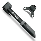 SKS Germany INJEX LITE Minipumpe, Luftpumpe für Fahrräder (Zweikomponentenkunststoff, Druck max.: 5 bar / 73 PSI, Multi Valve-Ventilanschluss, Pumpenhalter, Staubschutzkappe), Schwarz