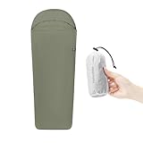 Naturehike Hüttenschlafsack Ultralight Schlafsack Liner nur 128g Reisedecke mit Small Pack Size Innenschlafsack für Backpacking, Hostels, Hütten Camping