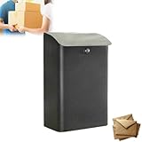 LFHWHKJ 16-Zoll-Paketkasten for den Außenbereich, Paketkasten mit sicherer Aufbewahrung, Mini-Aufbewahrungsbox for Aufhängen von Briefen, wasserdichter, diebstahlsicherer Paketbriefkasten for die Vera