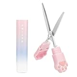 Bastelschere für Kinder, Sicherheitsschere für Kinder, Schere mit Etui zum Basteln in Form einer Katzenpfote, kleine Schulschere für Kleinkinder, Studenten, Lehrer