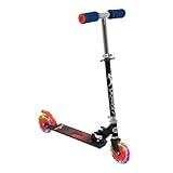 Spiderman Kinder-Scooter für Mädchen und Jungen – zusammenklappbarer Inline-2-Rad-Roller – Jungen-Scooter und Mädchen-Scooter – Verstellbarer lila beleuchteter Roller – Zweirad-Rollerräder leuchten –