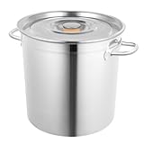 35L Kochtopf Edelstahl Suppentopf Mit Deckel Induktion Topf Universaltopf Profi-Jumbotopf Hochwertiger Ideal FüR Familien Und Suppe Nudeln Eintopf HochtemperaturbestäNdig 14.76 * 14.17 inches