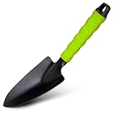 Handschaufel Garten – Kleine Pflanzschaufel mit ergonomischem Griff, Robuste Blumenkelle aus Metall, Gartengerät für Blumenerde, Balkon, Beet & Topfpflanzen