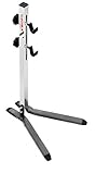 Gioma Bikestand Unisex-Adult Stilo Gc 215-00 Fahrrad-Parkständer für Hinterradgabel Park-Hinterradgabelständer, cromato, verniciatura Grigio martellato, mm 380 x 360 x h 630