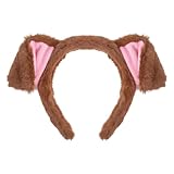 Sibba Plüsch Hund Ohren Tierohren Kopfschmuck Puppy Haarreif Welpen Cosplay Party Kostüm Kopf Zubehör Kinder Tier Haarband Haarnadel Haarschmuck für Karneval Halloween Weihnachten Maskerade Requisiten