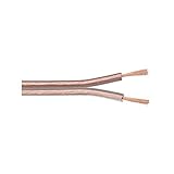 Goobay 67719 Lautsprecherkabel 2x0,75mm² CCA Litze / Boxenkabel Audio Kabel Meterware / Speaker Cable Litzenkabel Audiokabel / Subwoofer Kabel / Transparent / 10m