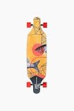 SCOPS Longboard 37'x10', 8-lagig Ahorn/Birke/Buche, Vollprint, rutschfest, ABEC-9, 78A Rollen, für Stadt & Jugend
