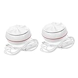 VILLCASE 2 Stück Mini-Waschmaschine Waschmaschine tief sauber Waschmaschinenreiniger tragbare Waschmaschinen Kompakte Waschmaschine tragbare Mini -Waschmaschine reise waschmaschine Abs Weiß