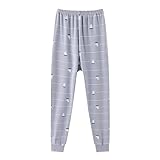 Pyjamahose Unisex Kinder Cartoon Druck Dünne Schlafhose Für 5-14 Jahre Jungen Mädchen Weich Bequeme Haushose Schlafanzughose Indoor Loungehosen Schlafhose (Grey, 9-10 Years)