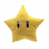 AOLIAY Yellow Star Plüschtier, Bequemes Kissen,Niedliche Stofftier Plüsch Kissen Puppe, Cartoon Stofftierpuppe Dekokissen 30cm..