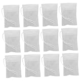 Generisch 100 Stück Nylon Teebeutel mit Kordelzug 6X8cm Leere Teebeutel für Losen Tee Kräuter und Kaffee Wiederverwendbare Aufgussbeutel für Teegenuss Unterwegs