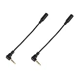 Operitacx 2Stücke zu Trrs Adapter Buchse zu Stecker Mikrofonadapter für Telefon und Tablet für Aufnahmen mit Kameras Geräuschreduzierung und Hochwertige