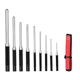Splinttreiber Set, 9 Stück Durchschlag Werkzeug 1.5mm - 8mm, Durchschlag Set mit Aufbewahrungstasch für Uhrenreparatur Leder Schmuck Kunsthandwerk,Ankörner Satz