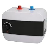 6L Warmwasserspeicher Kleiner Warmwasserbereiter Warmwasserbereiter Mit Küchenarmatur Wasserhahn Heizung Temperatur 30-65℃ Heizzeit 8-15 Min fur Küche Bad Zuhause