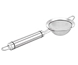 Adjaso Feinmaschiges Sieb aus 304 Edelstahl für Küche, Sieb-Skimmer mit Griff, Metallsieb, 8,4 cm