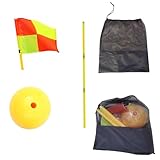 HanQZen Fußball-Eckfahnen Set (1,5m) – Robuste & portable Markierungsfahnen für Training & Spiele inkl. Mit Aufbewahrungstasche'Eckfahnen-Set für Profis & Vereine – Schnell aufgebaut, extrem stabil!