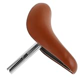 CHICAMPERA Kinderfahrradsattel aus PU Material Extra Weiches Kissen Passend für Laufräder und Kinderfahrräder Bequemer und Breiter Fahrradsitz Hellbraun