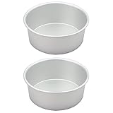 Kuchenform 2er Set, Runde Kuchenform, Kuchenbackform, Edelstahl Kuchenform, Form Schicht Kuchenformen, Kuchenform für Geburtstag, Hochzeit, Weihnachten, Spülmaschinenfest (9 Zoll)