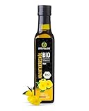 Kräuterland Bio Nachtkerzenöl 250ml - Nachtkerzensamenöl, kaltgepresst, naturrein, vegan - Speiseöl zum Kochen & pur Einnehmen, auch in weiteren Flaschengrößen 500ml & 1 Liter - Premium Qualität