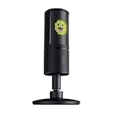 Razer Seiren Emote - USB Kondensator-Mikrofon für Streaming mit Emoticon Display (8-Bit-LED-Display, Stream-Reaktiv, Hyperkardioid Mikrofon, Schockdämpfer, Plug & Play) Schwarz