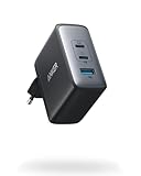 Anker 100W USB C Ladegerät, 736 Netzteil (Nano II), 3-Port Schnellladegerät, Für MacBook Pro/Air, Pixelbook, ThinkPad, iPad Pro, Galaxy S24, iPhone 17/16/15 Series