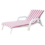 Strandkorbhülle mit schnell trocknender Funktion, sichere Pattentaschen zur Entspannung (rosarote Streifen)
