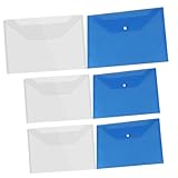Angoily 6 Stück transparenter Aktenhalter Foolscap-Ordner Büro Schreibwarenordner dokumentieren Aktenkästen Aufbewahrungstaschen für Dokumente Dokumententasche dicke Aktenordner pp