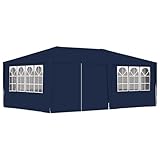 COHMIFY Partyzelt Festzelt Gartenpavillon Außenaktivitäten Zelt für Hochzeiten Grillpartys Festivals Usw Wasserfest und UV-beständig Klassischen und Eleganten Design Blau 400x600x275 cm