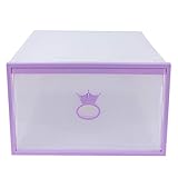 ABOOFAN Schuhbox mit Schublade mit transparentem Fenster für einfache Aufbewahrung und stapelbar für Basketballschuhe