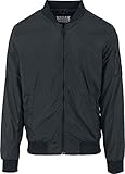 Urban Classics Herren Light Jacket Bomber Jacke, Schwarz, M EU