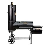 TAINO CHIEF 130 XXL Smoker 130kg BBQ GRILLWAGEN Holzkohle Grillkamin 3,5 mm Stahl PROFI-QUALITÄT Räucherofen (130 kg Smoker)