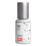 LOVELY Wimpernkleber - FOCUS 6ml | blitzschneller Kleber, Trocknungszeit: 0,5 Sekunden, 8 Wochen Haftkraft, beständig | für professionelle Wimpernverlängerung, Extension Glue | Schwarz 6ml