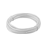 goobay 55046 Kupferlitze isoliert, 1 adrig, mehrdrahtig (18 x 0,1mm) / einadrig Kupferkabel / elektrischer Leiter im Modellbau und Elektrotechnik / PVC isoliert / Weiß / 10m