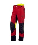 KOX Schnittschutzhose Duro 3.0 Rot/Gelb Gr. 48