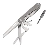 HONZIN Multitool, 9-in-1 Taschenwerkzeug, Edelstahl-Multitool mit Schere, Flaschenöffner, Seilschneider, Pfeife für Outdoor-Überlebensnotfälle, Camping, Wandern, Jagen