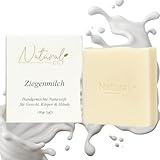 Natural Cilt Ziegenmilch Seife - 100% Naturseife - ohne bedenkliche Inhaltsstoffe - Zertifiziert - Handgemacht - Duschseife für alle Hauttypen - Duschgel - Naturkostmetik