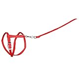 Trixie 6150 Kaninchengeschirr mit Leine, Nylon, 25–44 cm/8 mm, 1,30 m