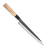 MITSUMOTO SAKARI 28 cm Yanagiba Messer, Japanisches Sashimi Messer, Professionelles Handgeschmiedetes Sushi Messer (Fraxinus Mandshurica Griff und Exquisite Holzkiste)