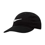Nike kleine Jungen Anthrazit Gesticktes Swoosh Cap (schwarz)