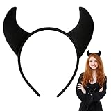 Haarreife mit Teufelshörner, Teufel Hörner, Halloween Kopfschmuck, Halloween Haarreif Damen, Teufelshörner Haarreif, Teufelshorn Stirnband, für Halloween-Karneval-Rollenspielzubehör
