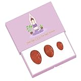 AOWNE Yoni-Eier-Set, roter Jaspis, gebohrt, natürlicher Edelstein, Kegel-Trainer, Yoni-Zauberstab, Jadeeier, roter Stein, Massagebälle zum Ausbohren von Eiern mit Box