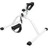 Pedaltrainer Mini-Heimtrainer Fuß für Bein- und Armrehabilitation Geringer Aufprall unter dem Schreibtisch, Fitness Rehab Gymageräte, Weiß